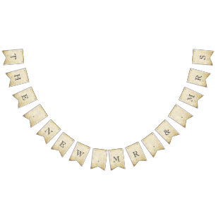 De nieuwe Mr & Mrs Vintage bruiloft Vlaggetjes