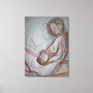 De nieuwe Nieuwe Liefde van het Baby van Mamma's Canvas Afdruk