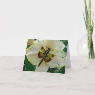 De nieuwe notecard-Libel & Daylily van de Tuinen Kaart