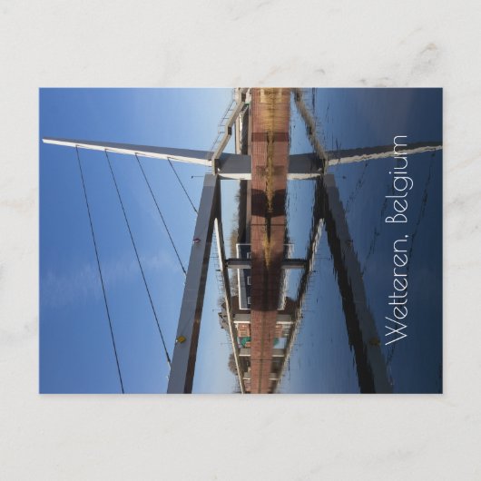 De Nieuwe Passerelle, Wetteren, België Briefkaart (Voorkant)