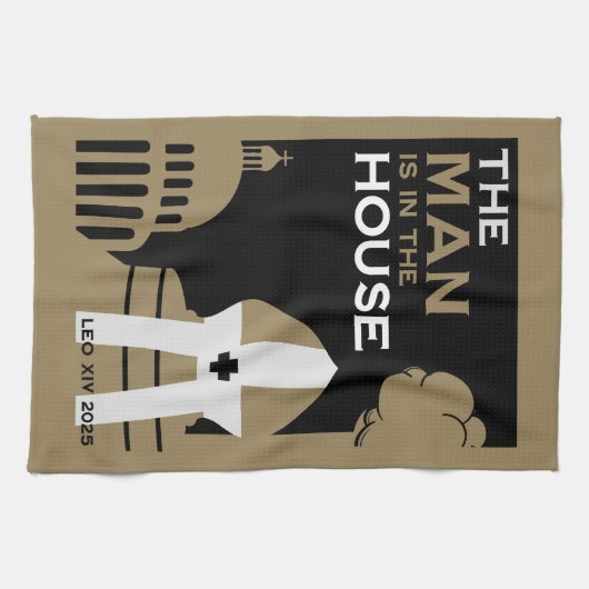 De nieuwe paus 2025 theedoek (Horizontaal)