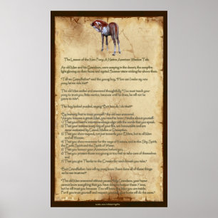 De nieuwe Pony-les: Native American Wisdom Poster