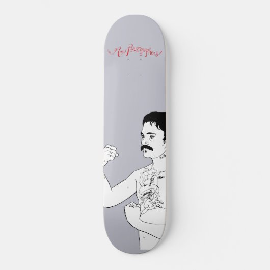 De nieuwe Pornografen Grey Boxer Skateboard (Voorkant)