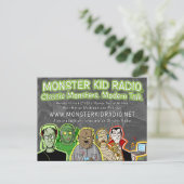 De nieuwe RadioKaart van het Kind van het Monster Briefkaart (Staand voorkant)