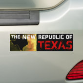 De Nieuwe Republiek Texas Bumpersticker (Op auto)