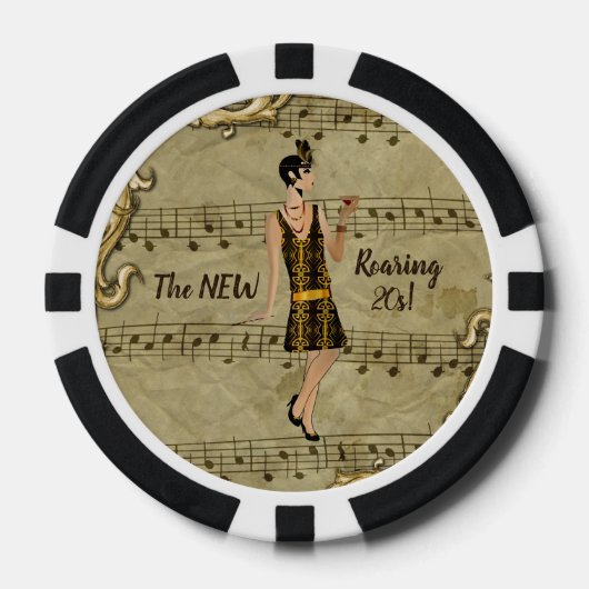 De NIEUWE Roaring 20. Poker Chips (Voorkant)