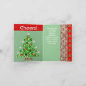 De nieuwe Rode Gouden & Groene Kerstkaarten van de Feestdagen Kaart (Binnen)