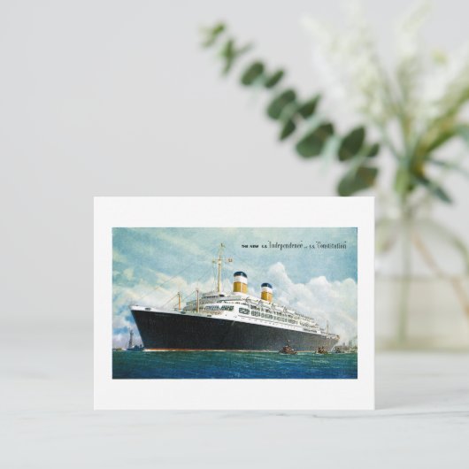 De nieuwe S.S. Onafhankelijkheid en S.S. Grondwet Briefkaart (Staand voorkant)