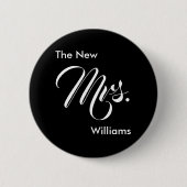 De nieuwe Sjabloon van de Tekst van het Manuscript Ronde Button 5,7 Cm (Voorkant)