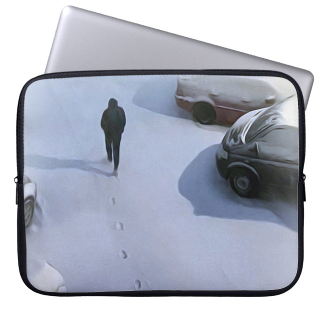 De nieuwe sneeuw laptop sleeve (Voorkant)