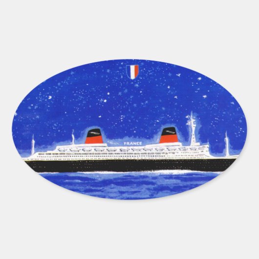 De Nieuwe ss France Ovale Sticker (Voorkant)