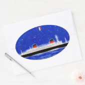De Nieuwe ss France Ovale Sticker (Envelop)
