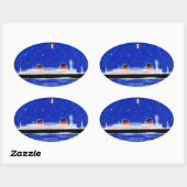 De Nieuwe ss France Ovale Sticker (Vel)