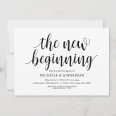 De nieuwe start, Engagement Party nodigt uit Kaart (Voorkant)