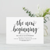 De nieuwe start, Engagement Party nodigt uit Kaart (Staand voorkant)