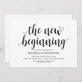 De nieuwe start, Engagement Party nodigt uit Kaart (Voorkant / Achterkant)