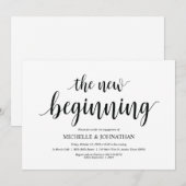 De nieuwe start, Engagement Party nodigt uit Kaart (Voorkant / Achterkant)