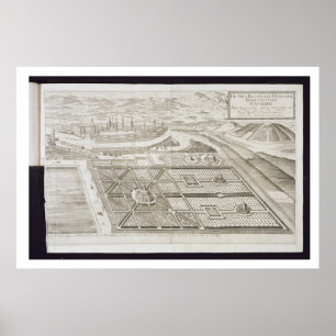 De nieuwe tuinen op Cremsier, de woonplaats van de Poster