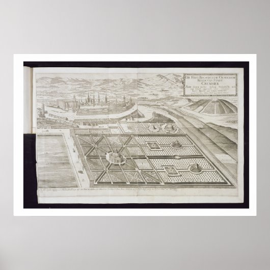 De nieuwe tuinen op Cremsier, de woonplaats van de Poster (Voorkant)