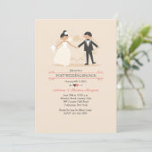 De Nieuwe Uitnodiging voor de Bruiloftsbrunch van  (Staand voorkant)