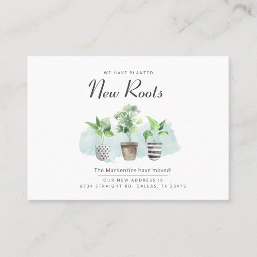 De nieuwe Verandering van de Roots van de Verplaat Visitekaartje (Voorkant)