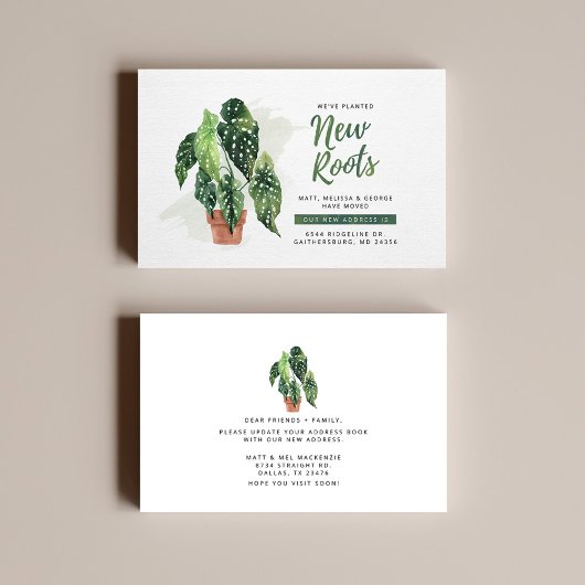 De nieuwe Verandering van de Roots van de Verplaat Visitekaartje