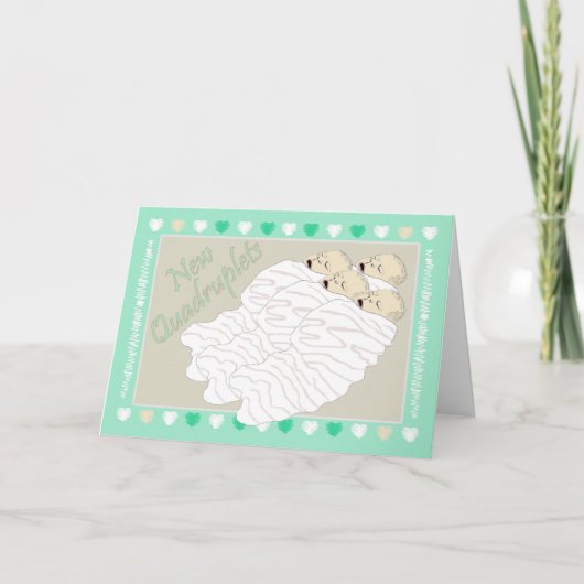 De nieuwe Vierlingen van het Baby Aankondiging (Voorkant)