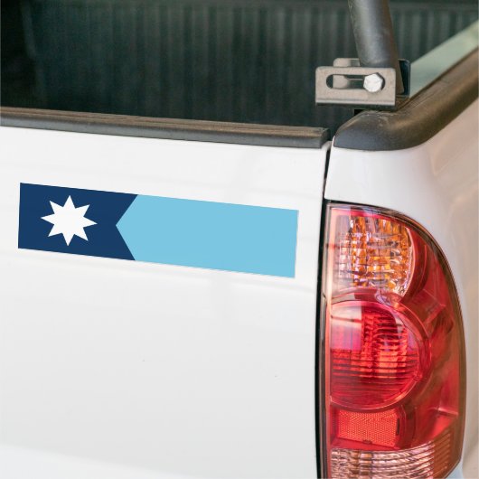 De nieuwe vlag van de staat Minnesota Bumpersticker (Op Truck)