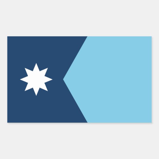 De nieuwe vlag van Minnesota State (2023 herontwer Rechthoekige Sticker (Voorkant)