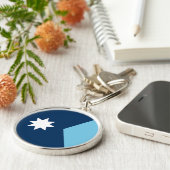 De nieuwe vlag van Minnesota State (2023 herontwer Sleutelhanger (Zijkant)