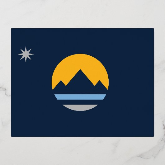 De Nieuwe Vlag van Reno, Nevada Folie Feestdagen Briefkaart (Voorkant)
