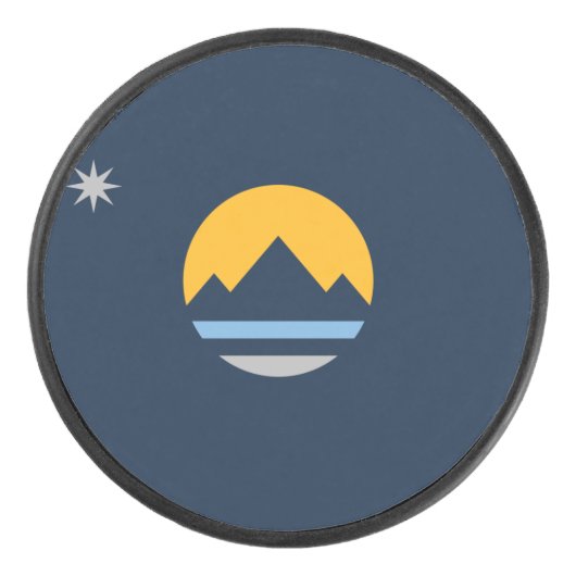 De nieuwe vlag van Reno, Nevada Hockey Puck (Voorkant)