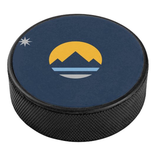 De nieuwe vlag van Reno, Nevada Hockey Puck (3/4)