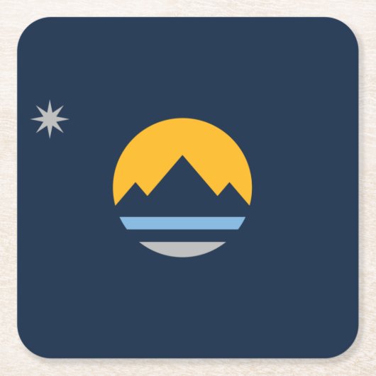 De nieuwe vlag van Reno, Nevada Kartonnen Onderzetters (Voorkant)