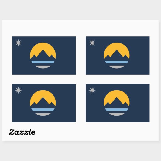 De nieuwe vlag van Reno, Nevada Rechthoekige Sticker (Vel)