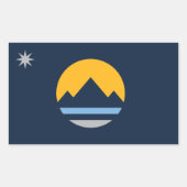 De nieuwe vlag van Reno, Nevada Rechthoekige Sticker (Voorkant)