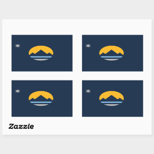 De nieuwe vlag van Reno, Nevada Rechthoekige Sticker