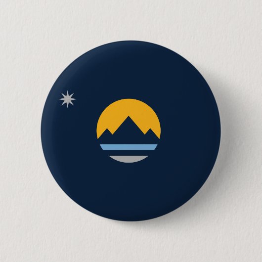 De nieuwe vlag van Reno, Nevada Ronde Button 5,7 Cm (Voorkant)