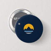 De nieuwe vlag van Reno, Nevada Ronde Button 5,7 Cm (Voorkant /achterkant)
