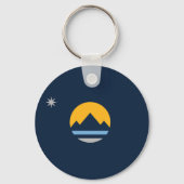 De nieuwe vlag van Reno, Nevada Sleutelhanger (Voorkant)
