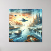 De Nieuwe Wereld Fantasy Art Canvas Afdruk (Voorkant)