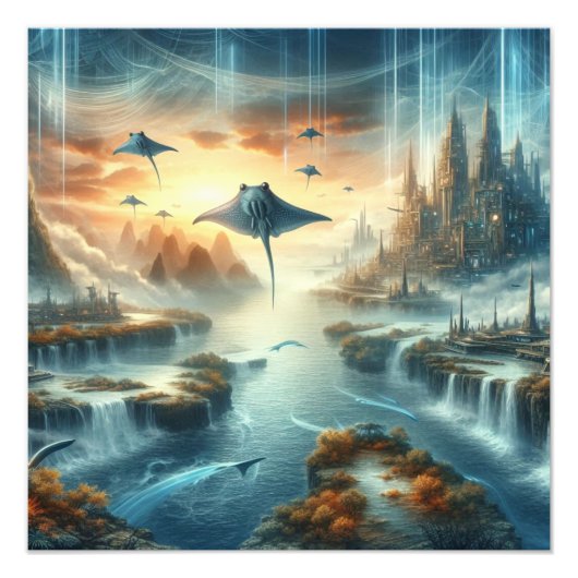 De Nieuwe Wereld Fantasy Art Foto Afdruk (Voorkant)