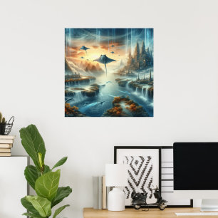 De Nieuwe Wereld Fantasy Art Poster
