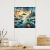 De Nieuwe Wereld Fantasy Art Poster (Keuken)