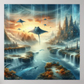 De Nieuwe Wereld Fantasy Art Poster (Voorkant)