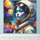 DE NIEUWE WERELD MAN 2 CANVAS AFDRUK (Insitu (Houten vloer))