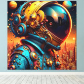 DE NIEUWE WERELD MAN CANVAS AFDRUK (Insitu (Houten vloer))