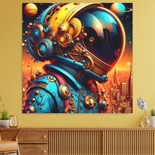 DE NIEUWE WERELD MAN CANVAS AFDRUK (Insitu (Woonkamer))