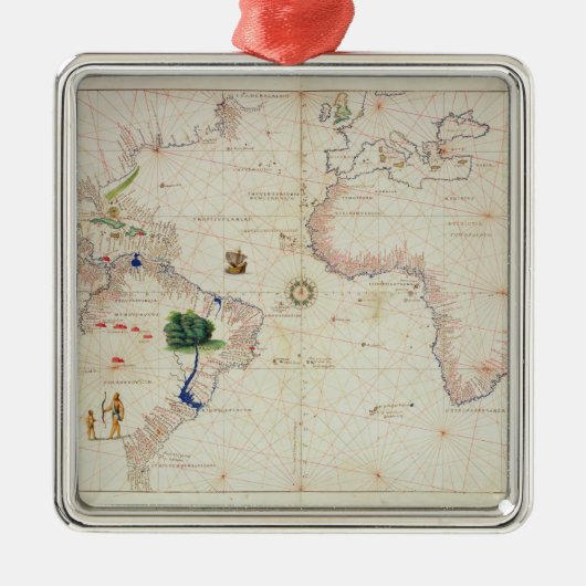 De nieuwe wereld metalen ornament (Voorkant)