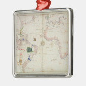 De nieuwe wereld metalen ornament (Links)